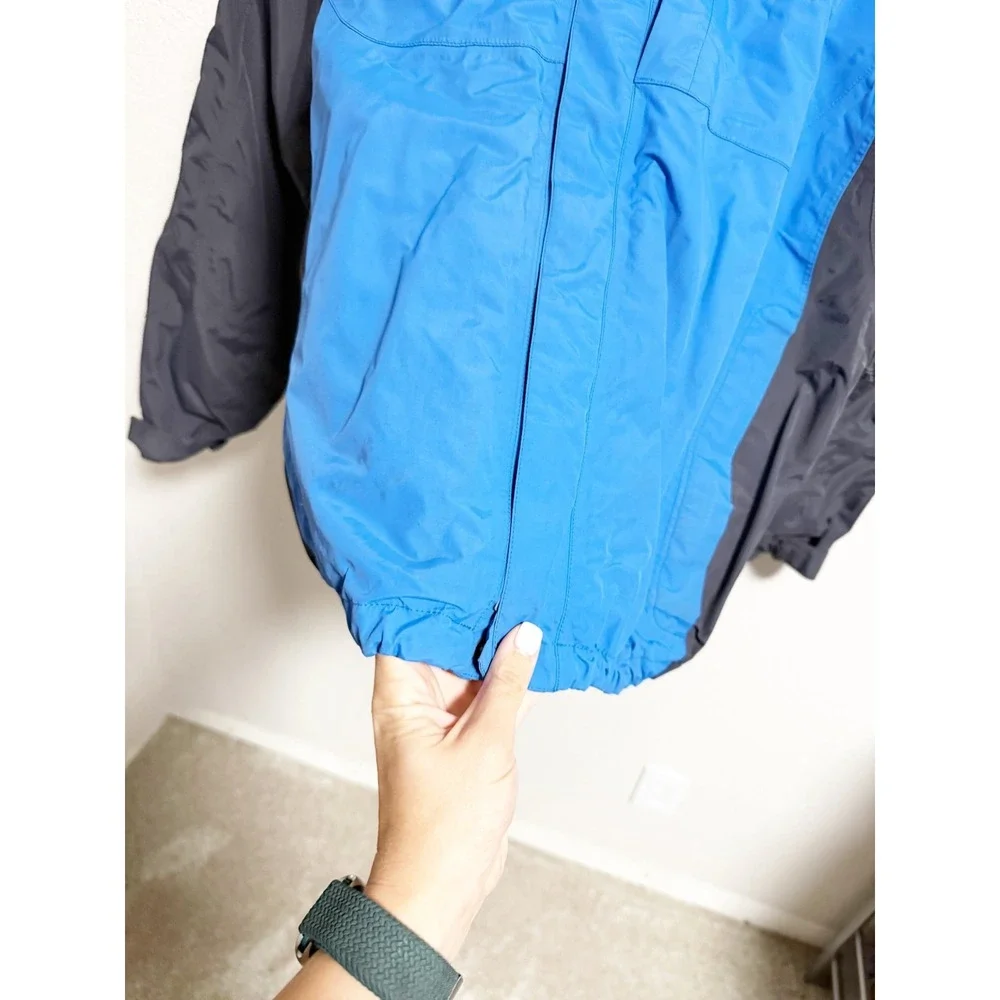 The North Face HyVent Jacket Full Zip Hooded Waterproof Outdoor XL Blue Gray